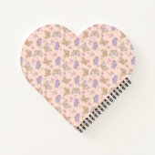 Whimsical Butterfly Girl Personalisiert Heartform Notizblock (Rückseite)