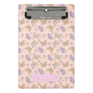 Whimsical Butterfly Girl Personalisiert Mini Klemmbrett