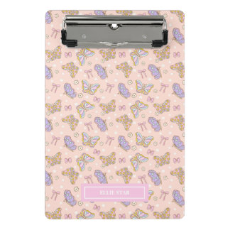 Whimsical Butterfly Girl Personalisiert Mini Klemmbrett