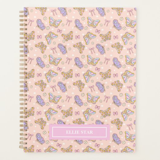 Whimsical Butterfly Girl Personalisiert Planer (Vorderseite)