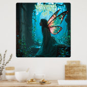 Whimsical Butterfly Girl Poster (Küche)