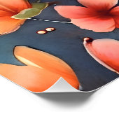 Whimsical Butterfly Illustration Unique Poster (Ecke)