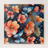 Whimsical Butterfly Illustration Unique Puzzle (Horizontal)