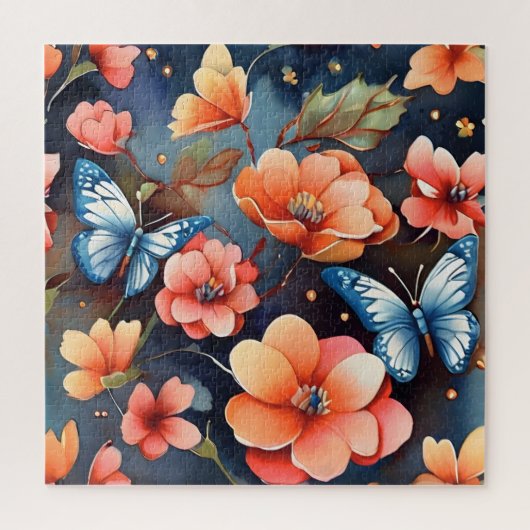 Whimsical Butterfly Illustration Unique Puzzle (Vertikal)