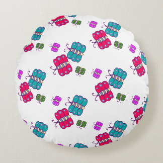 Whimsical Butterfly Inspiriert farbige Insekten Rundes Kissen