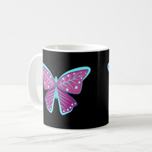 Whimsical Butterfly Kaffeetasse (Vorderseite Links)
