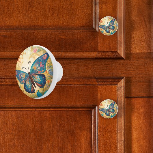 Whimsical Butterfly Keramikknauf