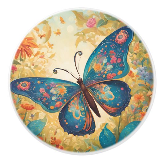 Whimsical Butterfly Keramikknauf (Vorderseite)