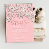 Whimsical Butterfly Kristall Girl Baby Dusche Einladung