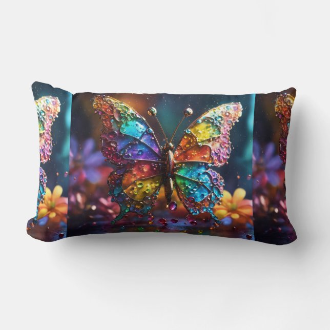 Whimsical Butterfly Pillow Lendenkissen (Vorderseite)