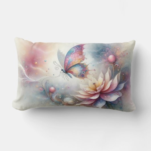 Whimsical Butterfly Pillow Lendenkissen (Vorderseite)