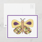 Whimsical Butterfly Postcard Postkarte (Vorne/Hinten)