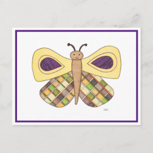 Whimsical Butterfly Postcard Postkarte