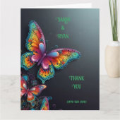 Whimsical Butterfly Romance Hochzeit Einladung (Vorderseite)