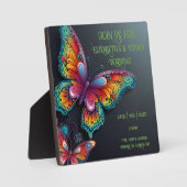 Whimsical Butterfly Romance Hochzeit Einladung Fotoplatte (Vorderseite)