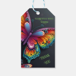 Whimsical Butterfly Romance Hochzeit Einladung Geschenkanhänger