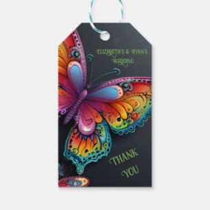 Whimsical Butterfly Romance Hochzeit Einladung Geschenkanhänger