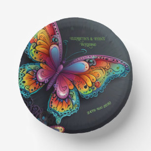 Whimsical Butterfly Romance Hochzeit Einladung Pappteller