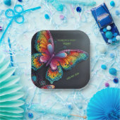 Whimsical Butterfly Romance Hochzeit Einladung Pappteller (Party)