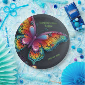 Whimsical Butterfly Romance Hochzeit Einladung Pappteller (Party)
