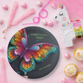 Whimsical Butterfly Romance Hochzeit Einladung Pappteller (Party)