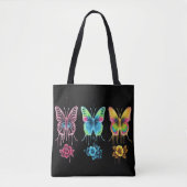 Whimsical Butterfly Symphony: Lebhafte Farben Tasche (Vorderseite)