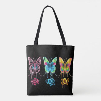 Whimsical Butterfly Symphony: Lebhafte Farben Tasche