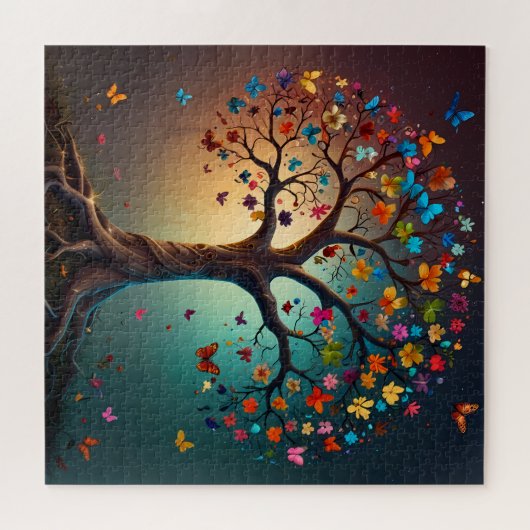 Whimsical Butterfly Tree Puzzle (Horizontal)