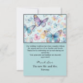 Whimsical Butterfly Wedding Dankeskarte (Rückseite)