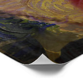 Whimsical Butterfly Women Gemini Blue Collage Poster (Ecke)