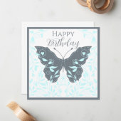 Whimsical Butterfly zum Geburtstag Mitteilungskarte (Vorderseite/Rückseite Beispiel)