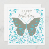Whimsical Butterfly zum Geburtstag Mitteilungskarte (Vorne/Hinten)