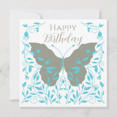 Whimsical Butterfly zum Geburtstag Mitteilungskarte (Vorderseite)
