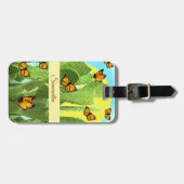 Whimsical Cactus And Butterflies Gepäckanhänger (Vorderseite horizontal)