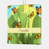 Whimsical Cactus And Butterflies Keramikornament (Links)