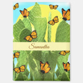 Whimsical Cactus And Butterflies Magnet (Vorderseite)