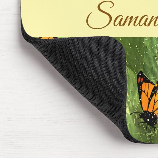 Whimsical Cactus And Butterflies Mousepad (Ecke)