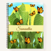 Whimsical Cactus And Butterflies Notizblock (Vorderseite)