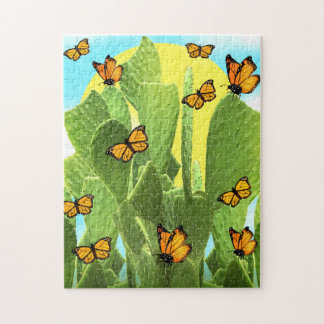 Whimsical Cactus And Butterflies Puzzle