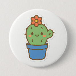 Whimsical Cactus Button
