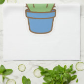 Whimsical Cactus Geschirrtuch (Gefaltet)