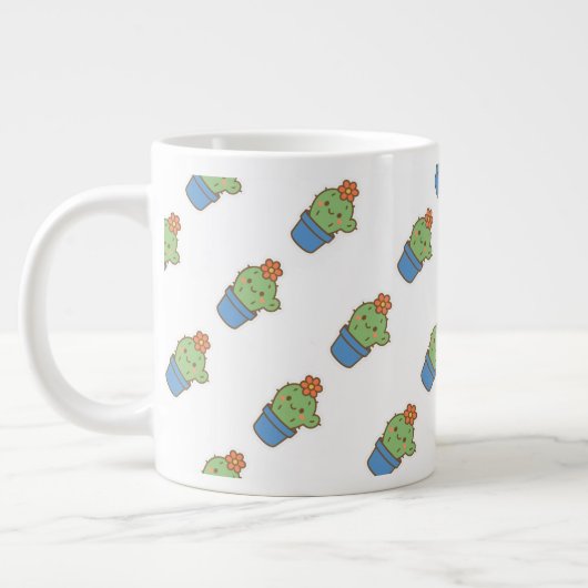 Whimsical Cactus Jumbo-Tasse (Links)
