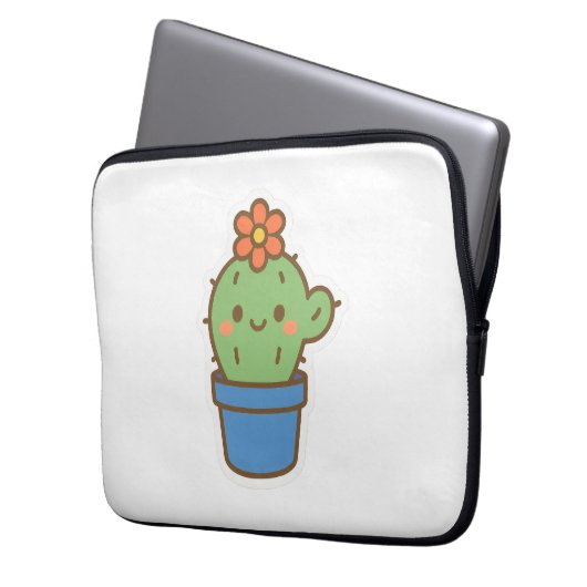 Whimsical Cactus Laptopschutzhülle (Vorderseite Links)