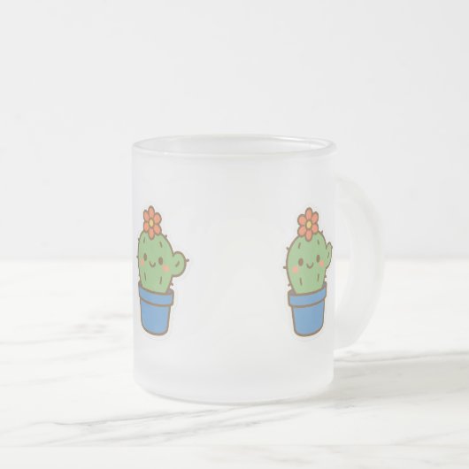 Whimsical Cactus Mattglastasse (VorderseiteRechts)