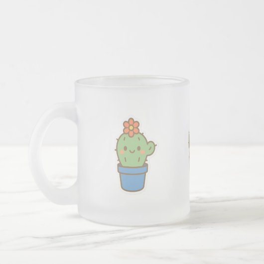 Whimsical Cactus Mattglastasse (Links)