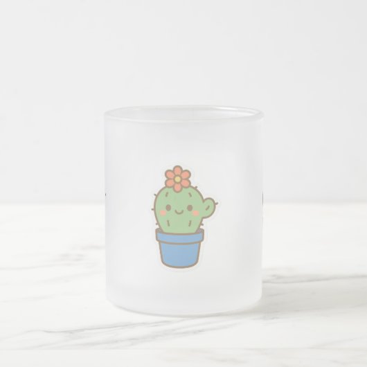 Whimsical Cactus Mattglastasse (Mittel)