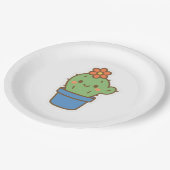 Whimsical Cactus Pappteller (Schrägansicht)