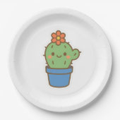 Whimsical Cactus Pappteller (Vorderseite)