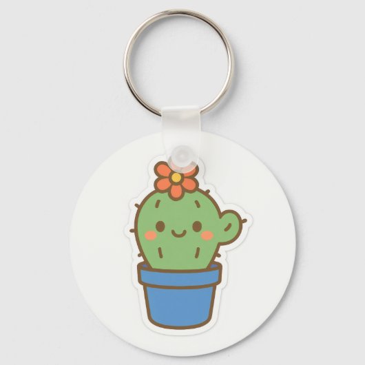 Whimsical Cactus Schlüsselanhänger (Vorderseite)