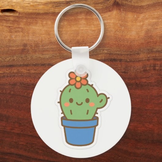 Whimsical Cactus Schlüsselanhänger (Vorderseite)